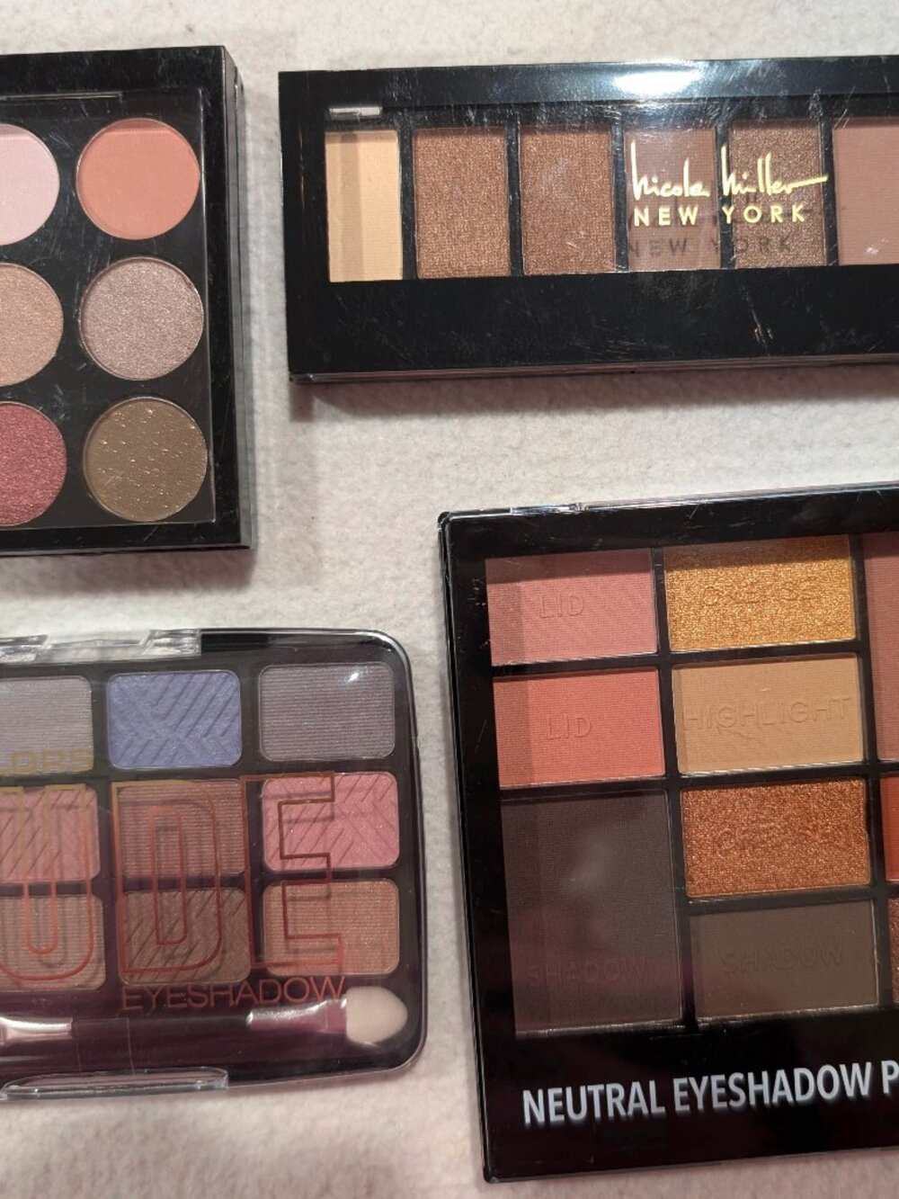 4 Neutral Eyeshadow Palette Bundle NWOB Nude Soft Glam Makeup Set